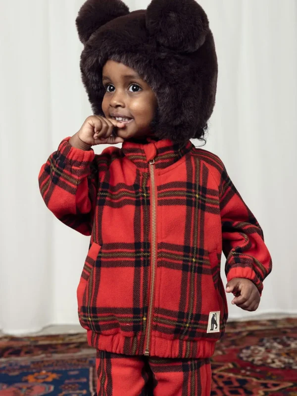 Mini Rodini | CHECK FLEECE JACKET | Mellow - Image 4